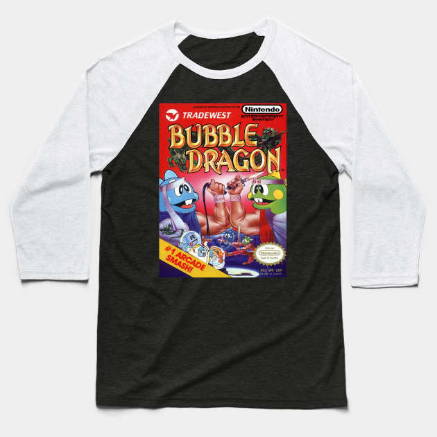 Bubble Dragon Baseball T-Shirt by Unsanctioned Goods